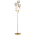 Currey and Company Dandelion 3 Light 72" Tall Accent Floor Lamp Contemporary Silver Leaf / Silver