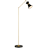 Currey and Company Avignon 62" Tall Swing Arm Floor Lamp with Woven Paper Shade Polished Brass / Oil Rubbed Bronze / Black