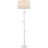 Currey and Company Piaf 70" Tall Animal, Torchiere Floor Lamp Gesso White