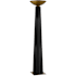Currey and Company Calyx 71" Tall Buffet Floor Lamp Black / Antique Brass