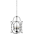 Currey and Company Charisma 4 Light Wrought Iron Cage Chandelier French Black