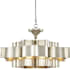 Currey and Company Grand Lotus 6 Light 30" Wide Single Tier Chandelier Contemporary Silver Leaf