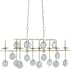 Currey and Company Sethos 8 Light 42" Wide Single Tier Candle Style Chandelier Silver Granello