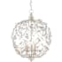 Currey and Company Crystal Bud 3 Light 13" Wide Single Tier Globe Chandelier Silver Granello