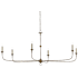 Currey and Company Nottaway 6 Light 61" Wide Single Tier Candle Style Chandelier Pyrite Bronze