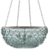 Currey and Company Quoram 8 Light 33" Wide Single Tier Chandelier with Green Glass Shade Silver Leaf