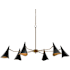 Currey and Company Library 6 Light 62" Wide Chandelier Oil Rubbed Bronze / Antique Brass