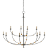 Currey and Company Balladier 12 Light 46" Wide Wrought Iron Chandelier Hiroshi Gray / Gold Leaf