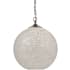 Currey and Company Finhorn 16" Wide Pendant Pearl / Antique Silver Leaf