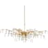 Currey and Company Forest Dawn 8 Light 61" Wide Crystal Chandelier Washed Lucerne Gold / Natural
