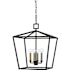 Currey and Company Denison 4 Light 18" Wide Wrought Iron Pendant Mole Black