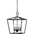 Currey and Company Denison 4 Light 12" Wide Wrought Iron Pendant Mole Black