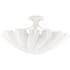 Currey and Company Hadley 3 Light 23" Wide Semi-Flush Bowl Ceiling Fixture Gesso White