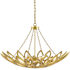 Currey and Company Allemande 4 Light 30" Wide Wrought Iron Chandelier with Metal Shade Contemporary Gold Leaf