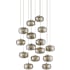 Currey and Company Pepper 15 Light 21" Wide Multi Light Pendant Painted Silver / Nickel