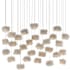 Currey and Company Birds Nest 30 Light 54" Wide Abstract Linear Pendant Painted Silver / Clear