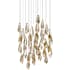 Currey and Company Glace 36 Light 33" Wide Multi Light Pendant Painted Silver / Antique Brass