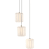Currey and Company Dove 3 Light 8" Wide Multi Light Pendant Painted Silver / White