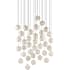 Currey and Company Finhorn 36 Light 33" Wide Multi Light Pendant Painted Silver / Pearl