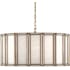 Currey and Company Daze 3 Light 24" Wide Pendant with Glass Shade Antique Brass / White