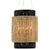 Currey and Company Viewforth 4 Light 15" Wide Pendant with Rope Shade Satin Black / Natural / Black / Smokewood