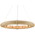 Currey and Company Portmeirion 8 Light 37" Wide Wrought Iron Ring Chandelier Satin Black / Abaca Rope
