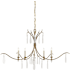 Currey and Company Marshallia 5 Light 38" Wide Crystal Chandelier Rustic Gold / Smokewood