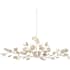 Currey and Company Lunaria 6 Light 51" Wide Chandelier Contemporary Silver Leaf