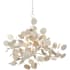 Currey and Company Lunaria Chandelier Contemporary Silver Leaf