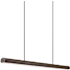 Currey and Company Lyon 5 Light 65" Wide LED Linear Chandelier Bronze Verdigris / White