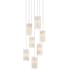 Currey and Company Escenia 13" Wide 7 Light Multi Light Pendant Natural / Painted Silver