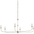 Currey and Company Nottaway 6 Light 61" Wide Pillar Candle Style Chandelier Champagne