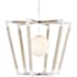 Currey and Company Bastian 37" Wide Cage Pendant Sugar White / Sandstone