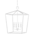Currey and Company Denison 5 Light 32" Wide Lantern Chandelier Gesso White