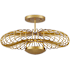 Currey and Company 20" Wide LED Semi-Flush Ceiling Fixture Contemporary Gold Leaf / Contemporary Gold