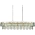 Currey and Company 5 Light 41" Wide Linear Chandelier Silver Leaf / Clear