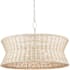 Currey and Company 4 Light 29" Wide Ring Chandelier Bleached Natural / Vanilla