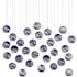 Currey and Company Palatino 30 Light 54" Wide Linear Pendant Blue Marbled / Silver