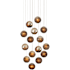 Currey and Company Pathos 15 Light 24" Wide Multi Light Pendant Antique Silver / Antique Gold / Matte Charcoal