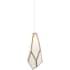 Currey and Company Glace 6" Wide Mini Pendant White / Antique Brass / Silver