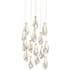 Currey and Company Glace 15 Light 23" Wide Multi Light Pendant White / Antique Brass / Silver