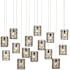 Currey and Company Regatta 15 Light 48" Wide Linear Pendant Cupertino / Silver