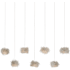 Currey and Company Birds Nest 7 Light 60" Wide Linear Pendant Clear / Silver