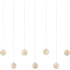Currey and Company Finhorn 7 Light 59" Wide Linear Pendant Pearl / Silver