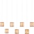 Currey and Company Daze 7 Light 60" Wide Linear Pendant White / Brass / Silver