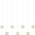 Currey and Company Piero 7 Light 60" Wide Linear Pendant Sugar White / Silver
