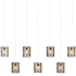 Currey and Company Regatta 7 Light 57" Wide Linear Pendant Cupertino / Silver