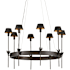 Currey and Company 8 Light 36" Wide LED Ring Chandelier Bronze / Gold