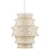 Currey and Company Phebe 9 Light 32" Wide Waterfall Chandelier Bleached Natural / Vanilla