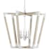 Currey and Company Bastian 6 Light 38" Wide Candle Style Chandelier Sugar White / Sandstone